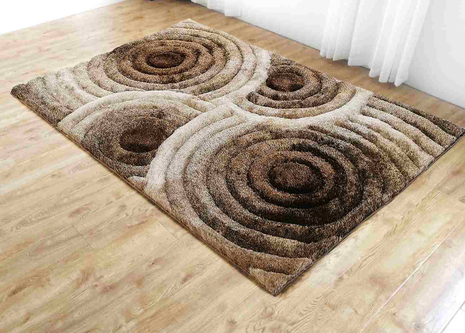 3D Shaggy Rug Design 419 - Beige