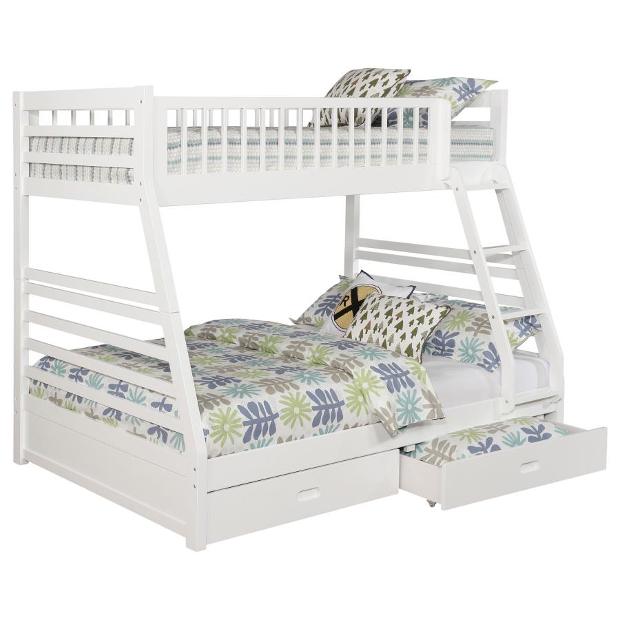 Ashton 2-Drawer Wood Twin Over Full Bunk Bed