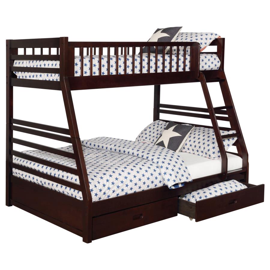 Ashton 2-Drawer Wood Twin Over Full Bunk Bed