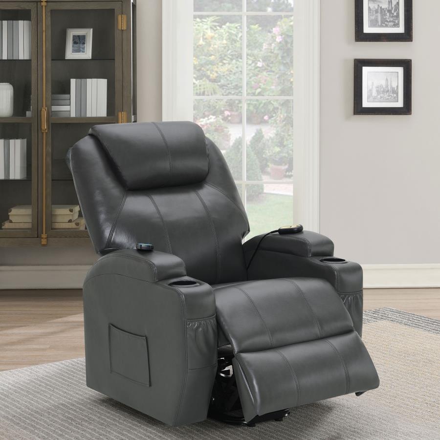 Sanger Upholstered Power Lift Massage Recliner