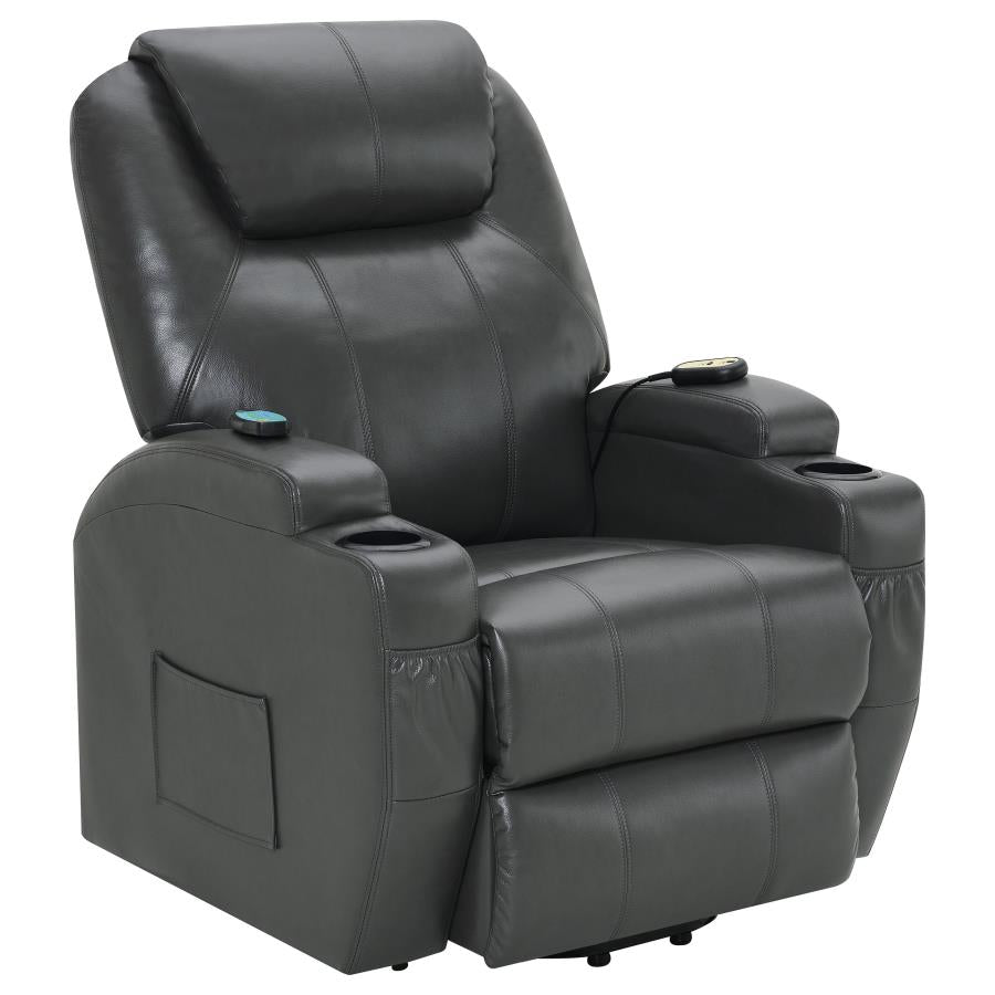 Sanger Upholstered Power Lift Massage Recliner