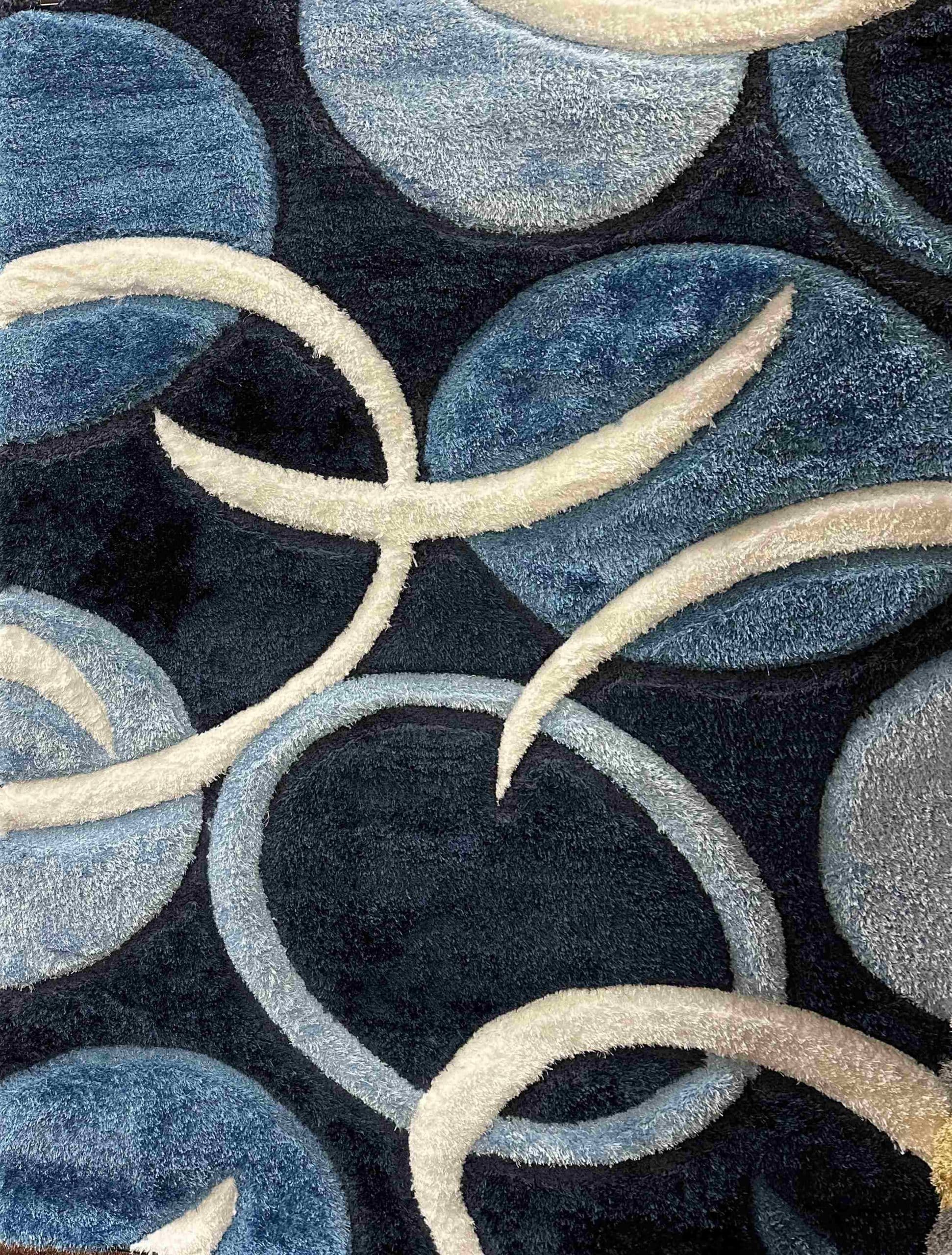 4D Shaggy Rug Design 6482 - Ocean