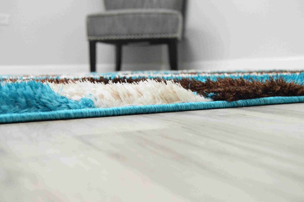 4D Shaggy Rug Design 6483 - Mocha