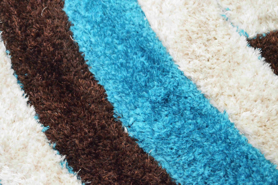 4D Shaggy Rug Design 6483 - Mocha