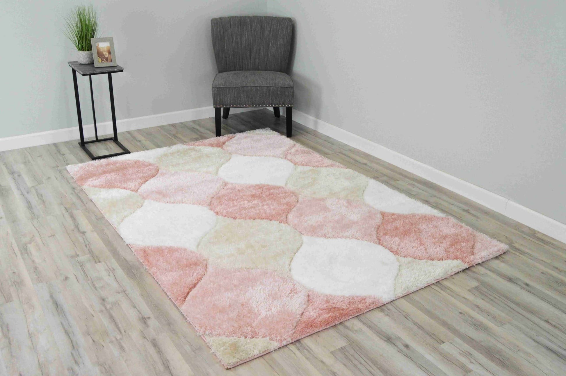 4D Shaggy Rug Design 6488 - Pink