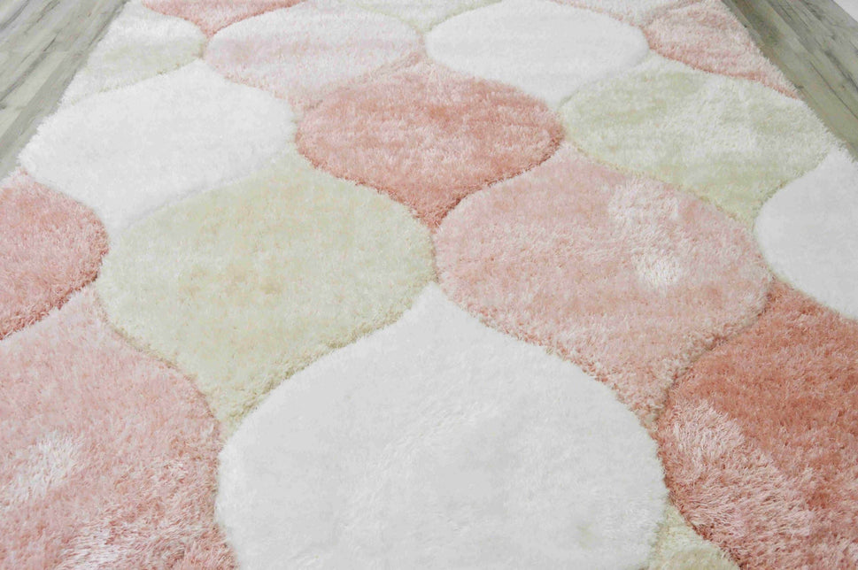 4D Shaggy Rug Design 6488 - Pink