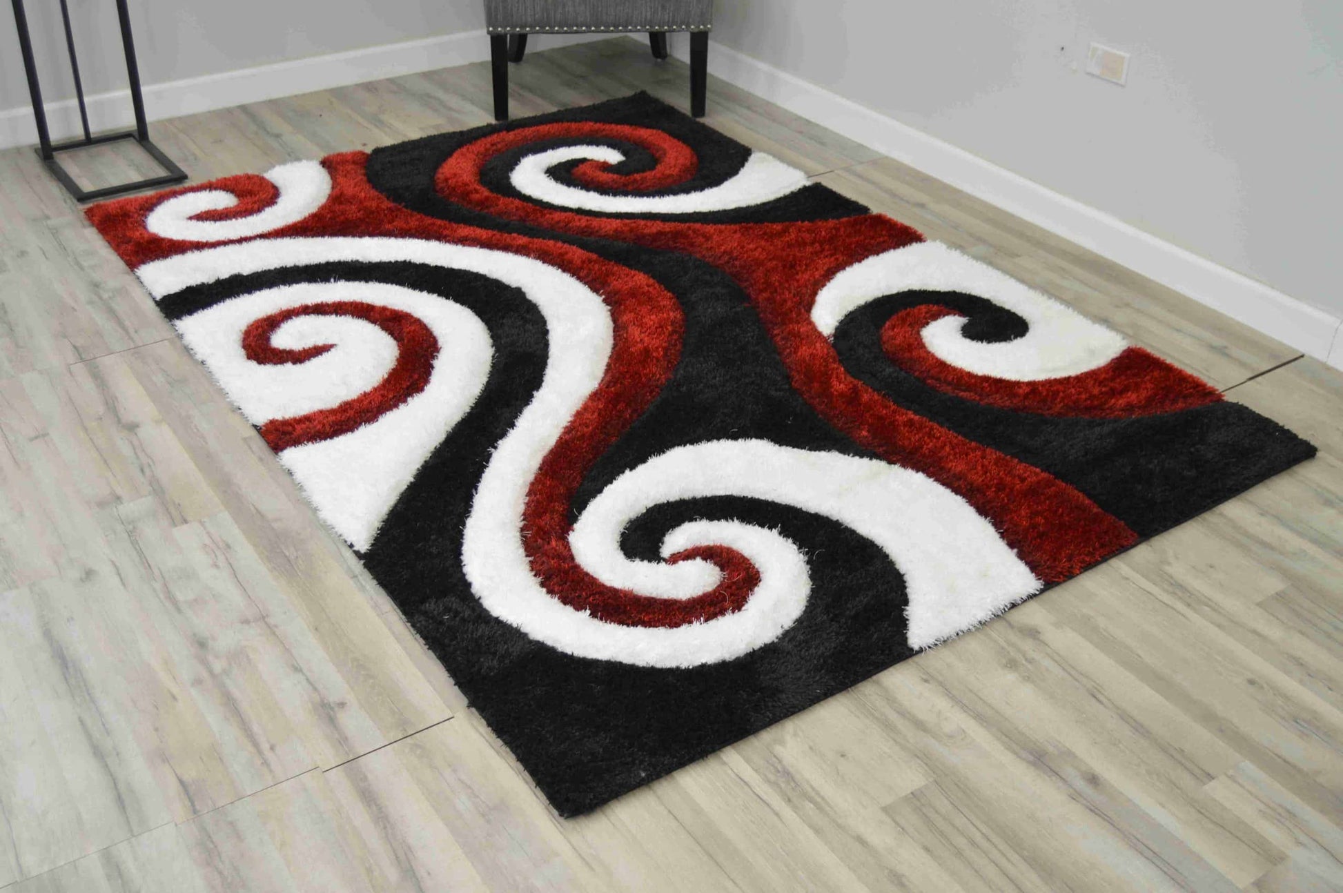 4D Shaggy Rug Design 6499 - Red