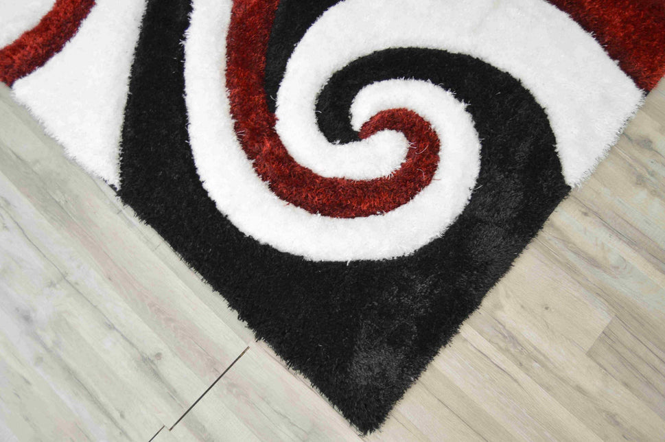 4D Shaggy Rug Design 6499 - Red