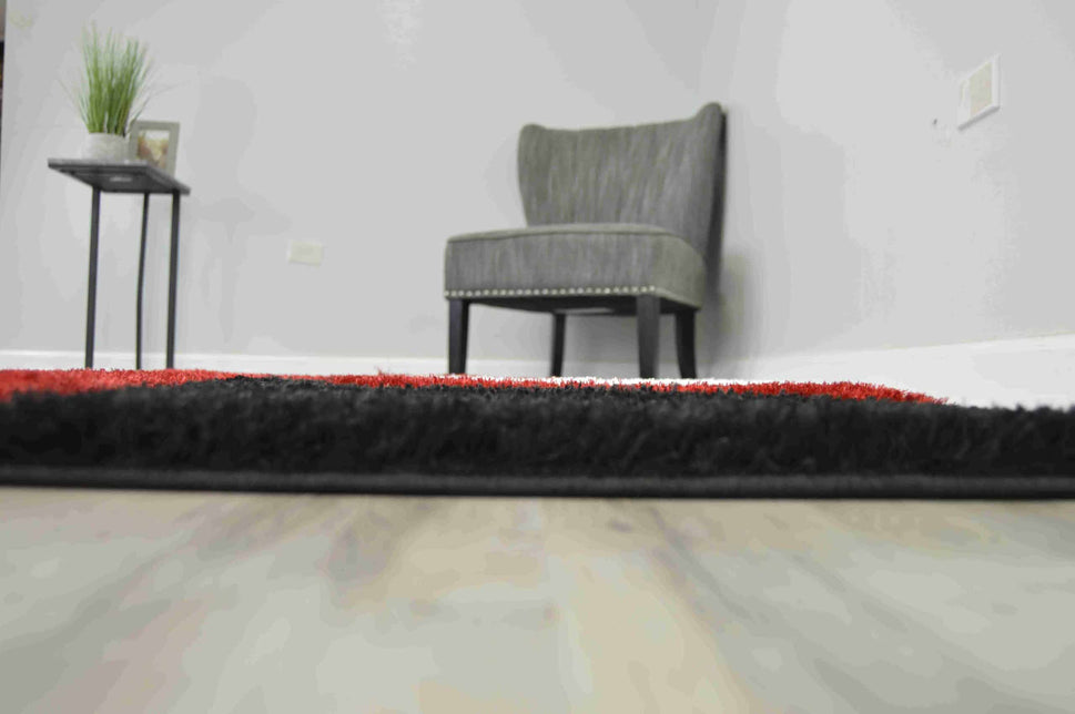 4D Shaggy Rug Design 6499 - Red