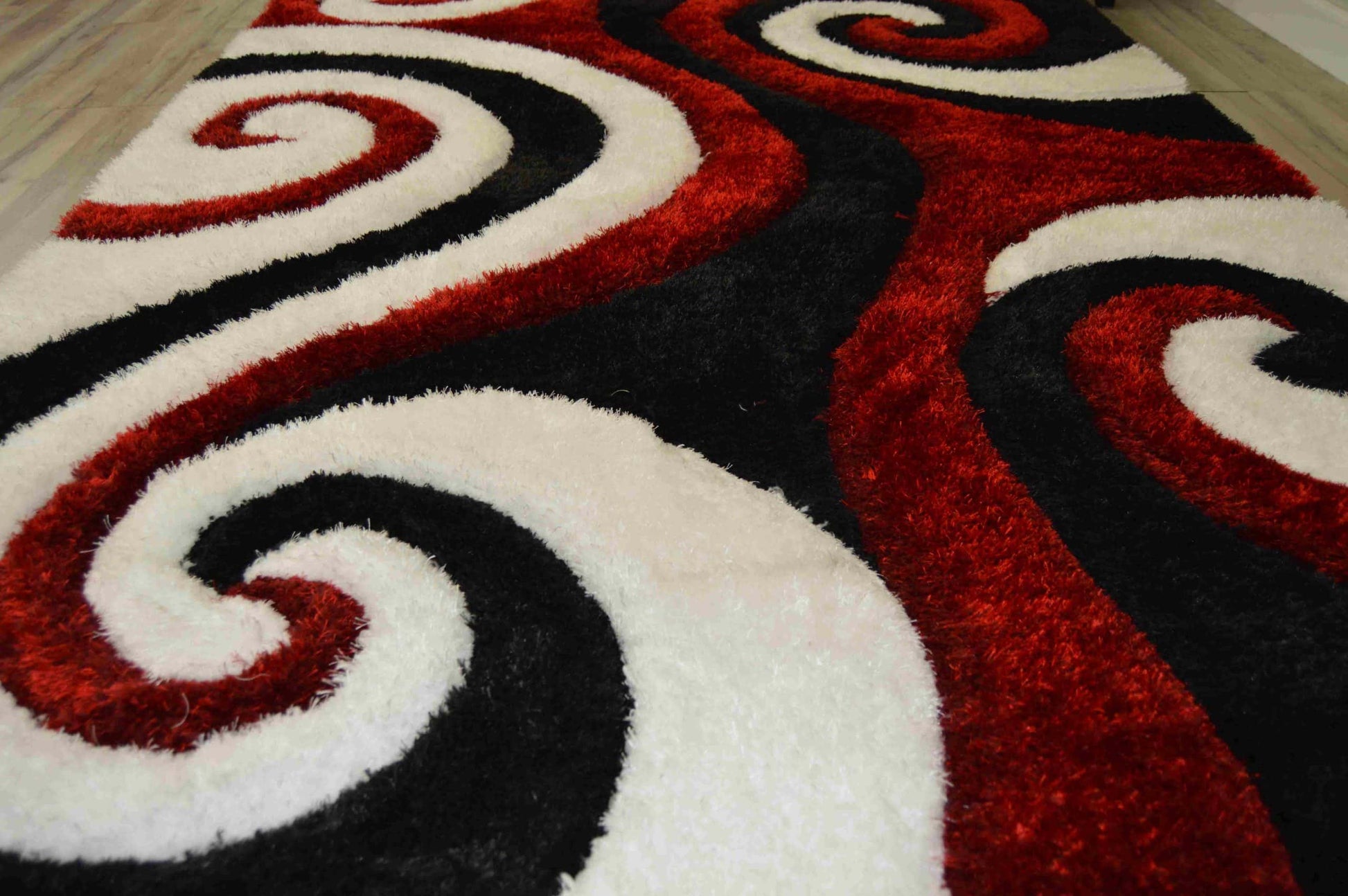 4D Shaggy Rug Design 6499 - Red