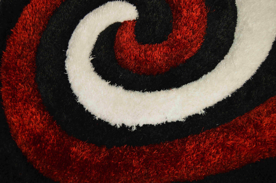 4D Shaggy Rug Design 6499 - Red