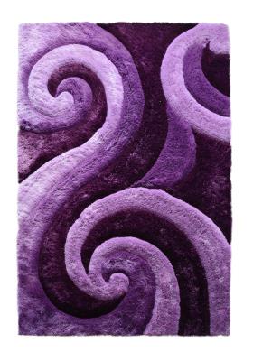 3D Shaggy Rug Design 886 - Purple