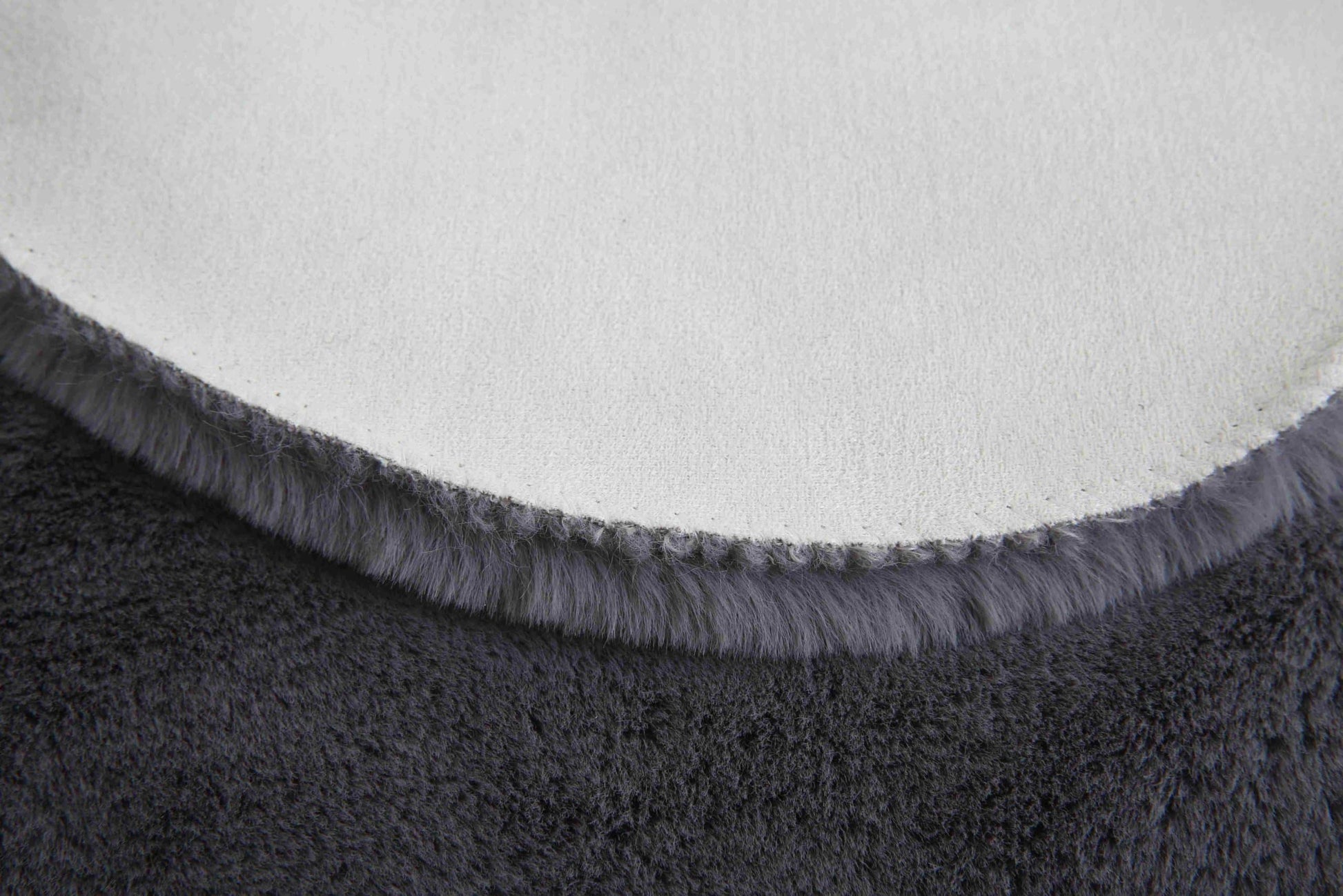 Faux Fur Bear Rug - Grey