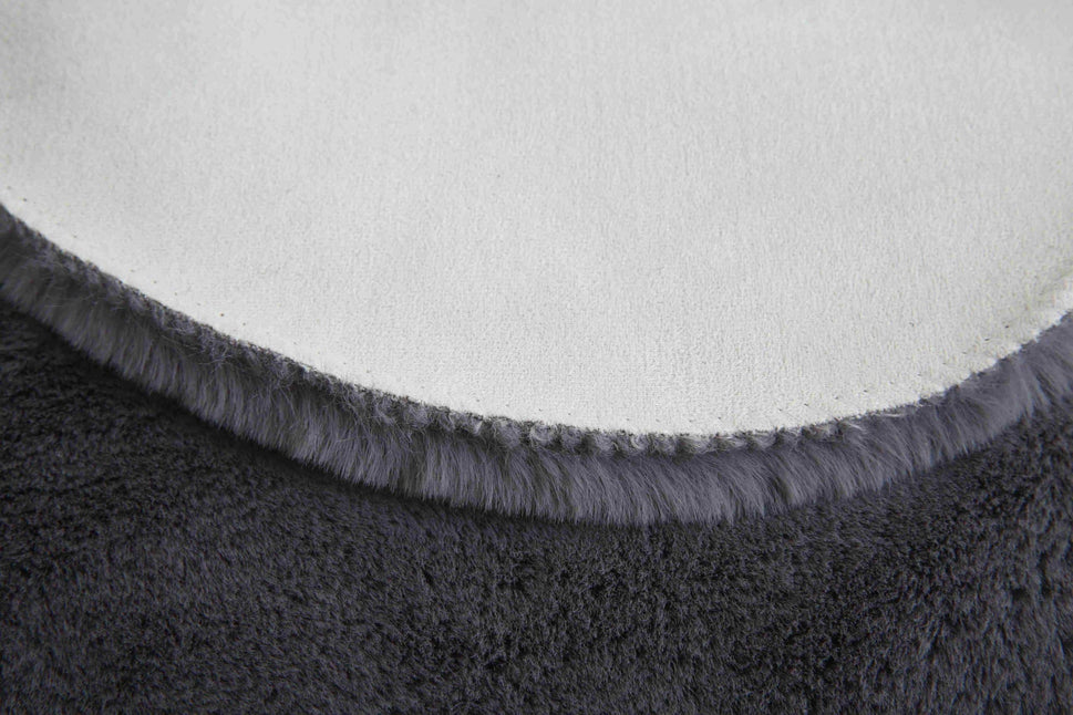 Faux Fur Bear Rug - Grey