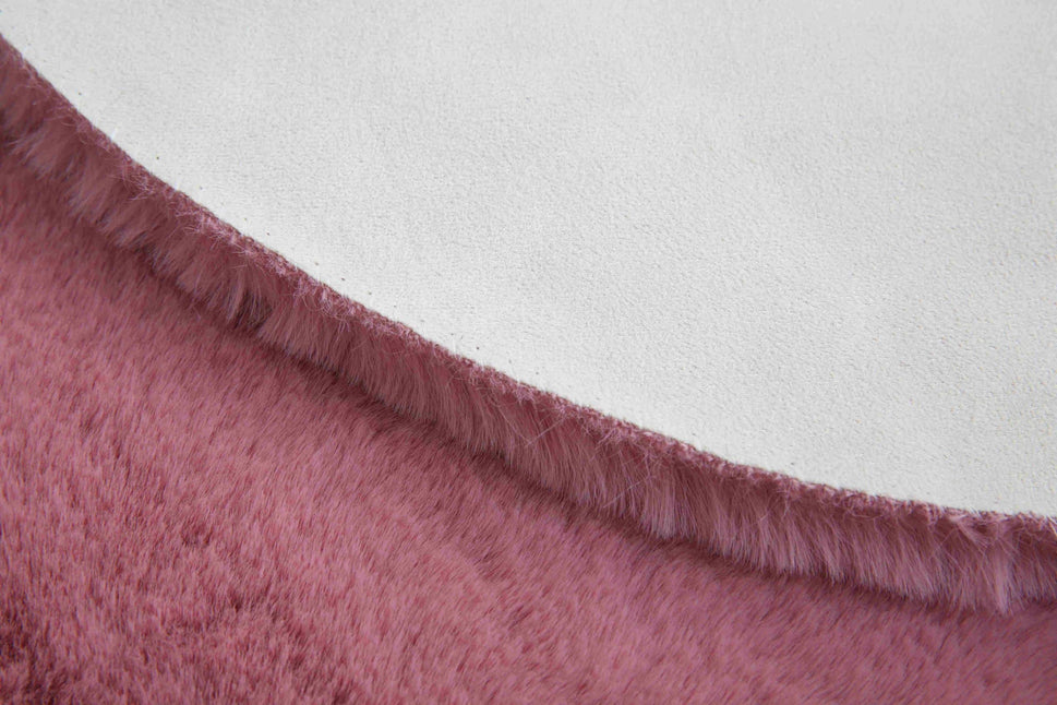 Faux Fur Bear Rug - Pink