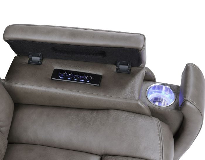 Daniel 3-Piece Triple Power Home Theater Immersive Entertainment Leather Reclining Set