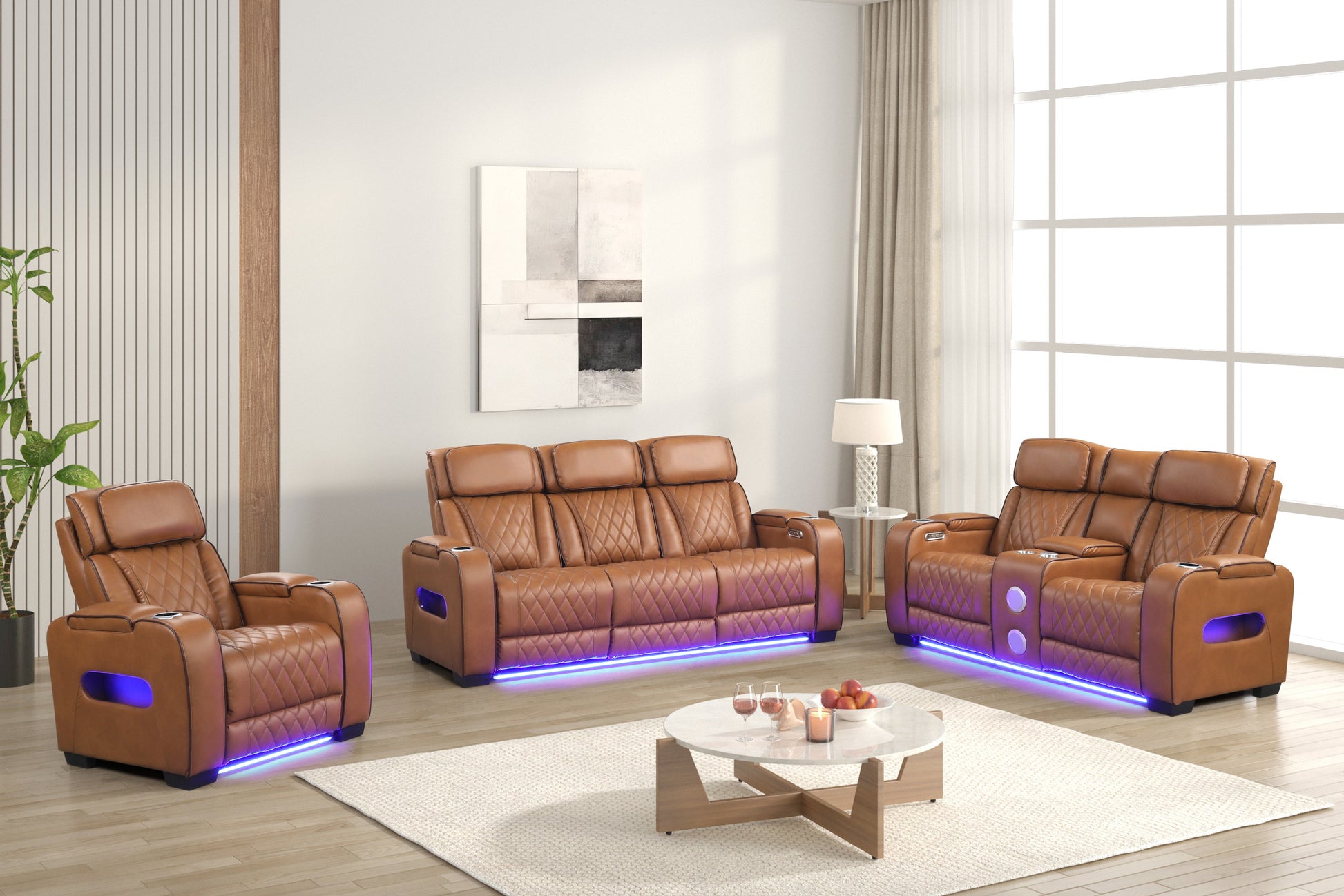 Titan Brown 3pc Reclining Set