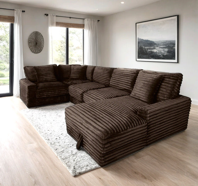 Alisson Mocha 5pc Modular Sectional