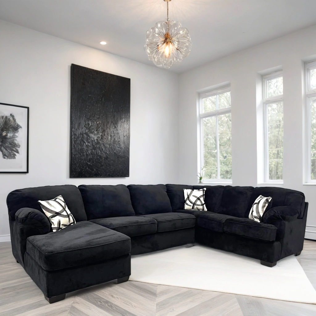 Brentwood Black Sectional