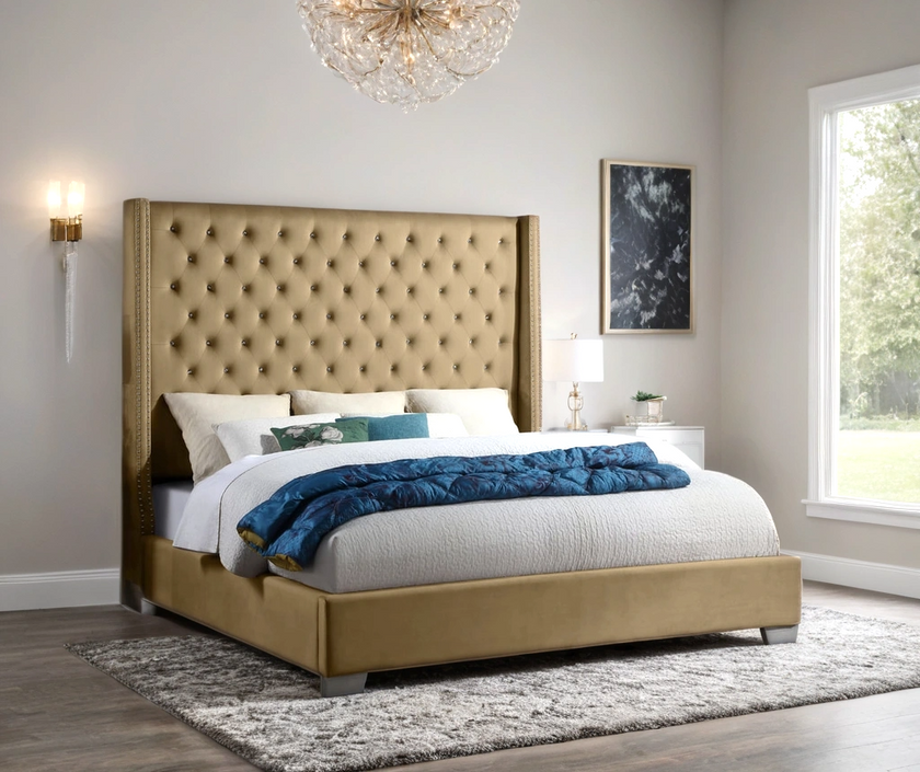 HH225 6ft Gold Diamond Bed