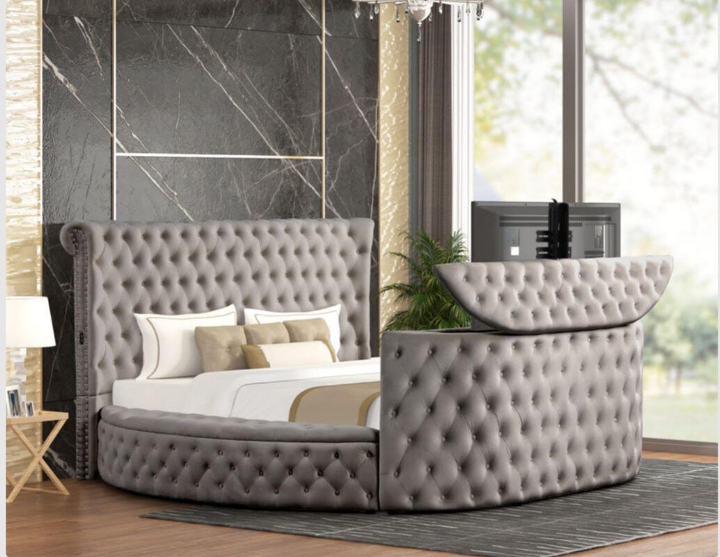 Patron Platform Bed in Gray