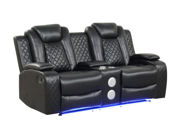 Luz Black 3-piece Reclining Set