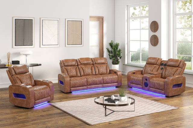 Dubai 3-piece Brown Power Reclining Set