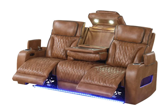 Dubai 3-piece Brown Power Reclining Set