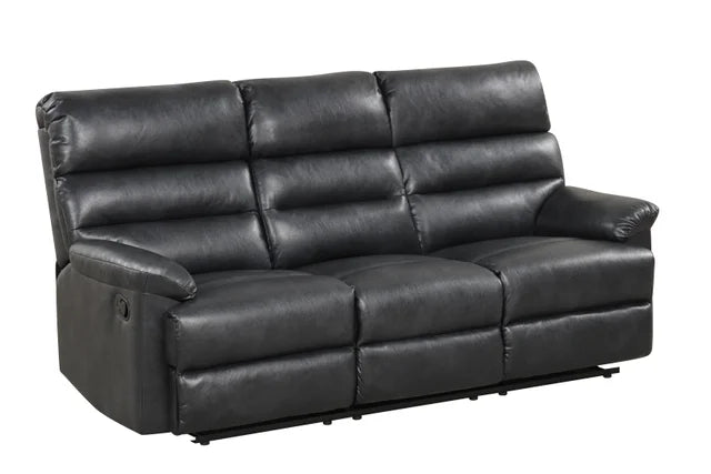 Albert Black Leather Reclining Set
