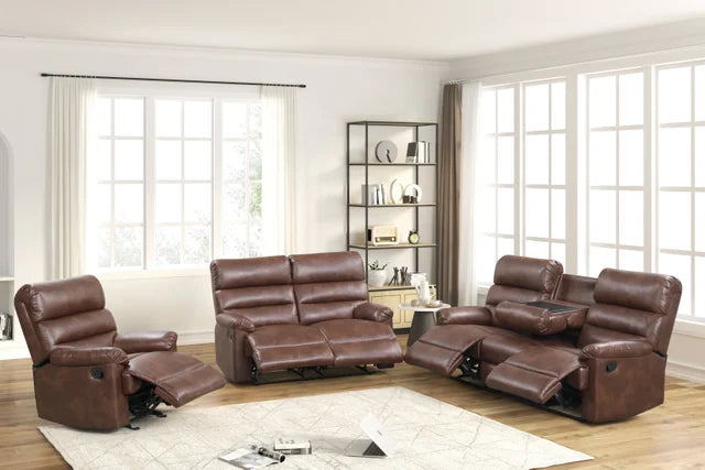 Albert 41 Brown Leather Reclining Set