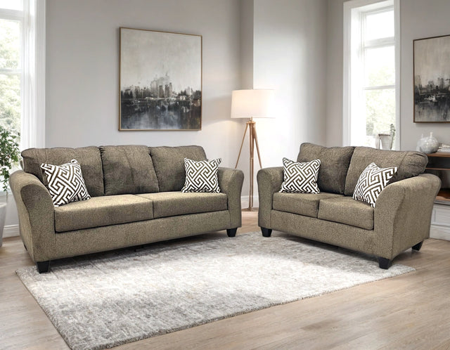 210 Brown Sofa & Loveseat Set