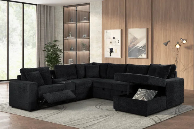 Hunter Black Reclining Sectional