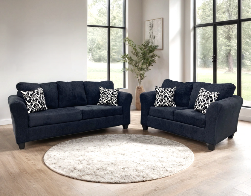 210 Black Sofa & LoveSeat