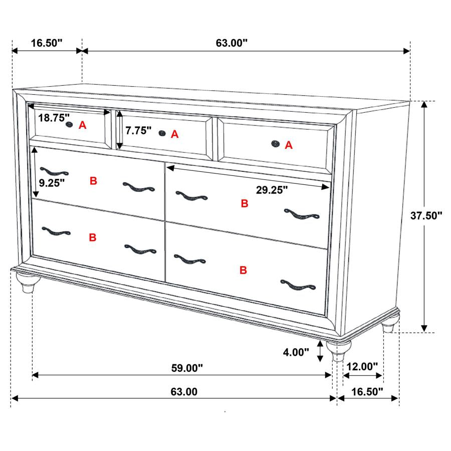 Barzini 4-Piece Bedroom Set White