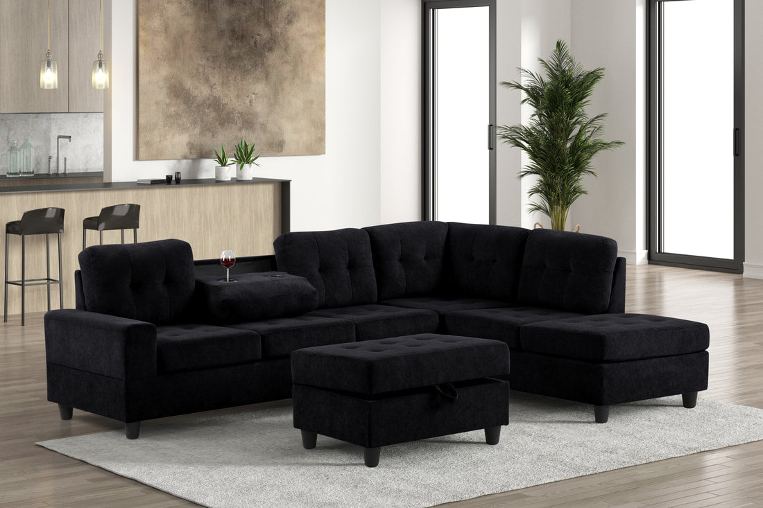 40Heights sectional black