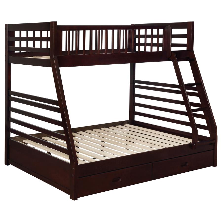 Ashton 2-Drawer Wood Twin Over Full Bunk Bed