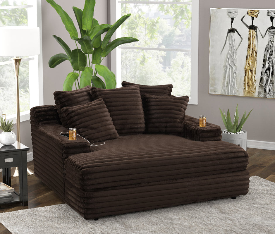 Chocolate Oversized Chaise Lounge