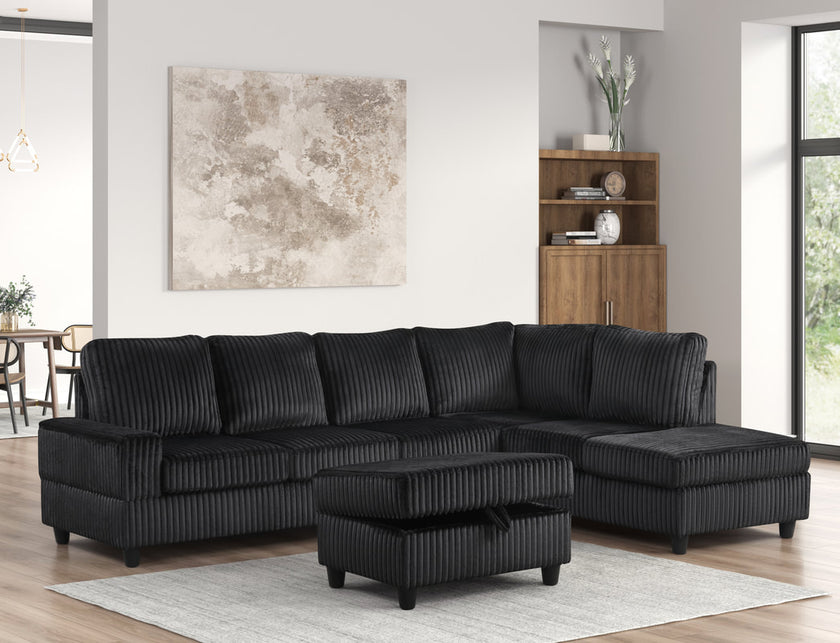 48Heights Reversible Sectional + Ottoman