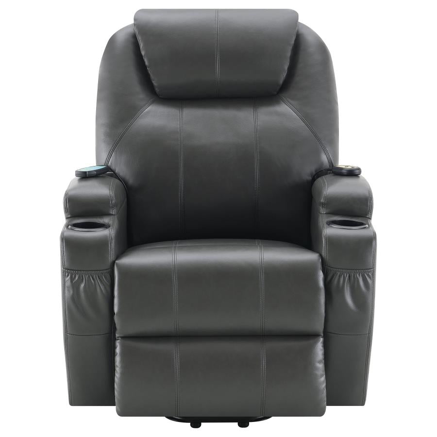 Sanger Upholstered Power Lift Massage Recliner