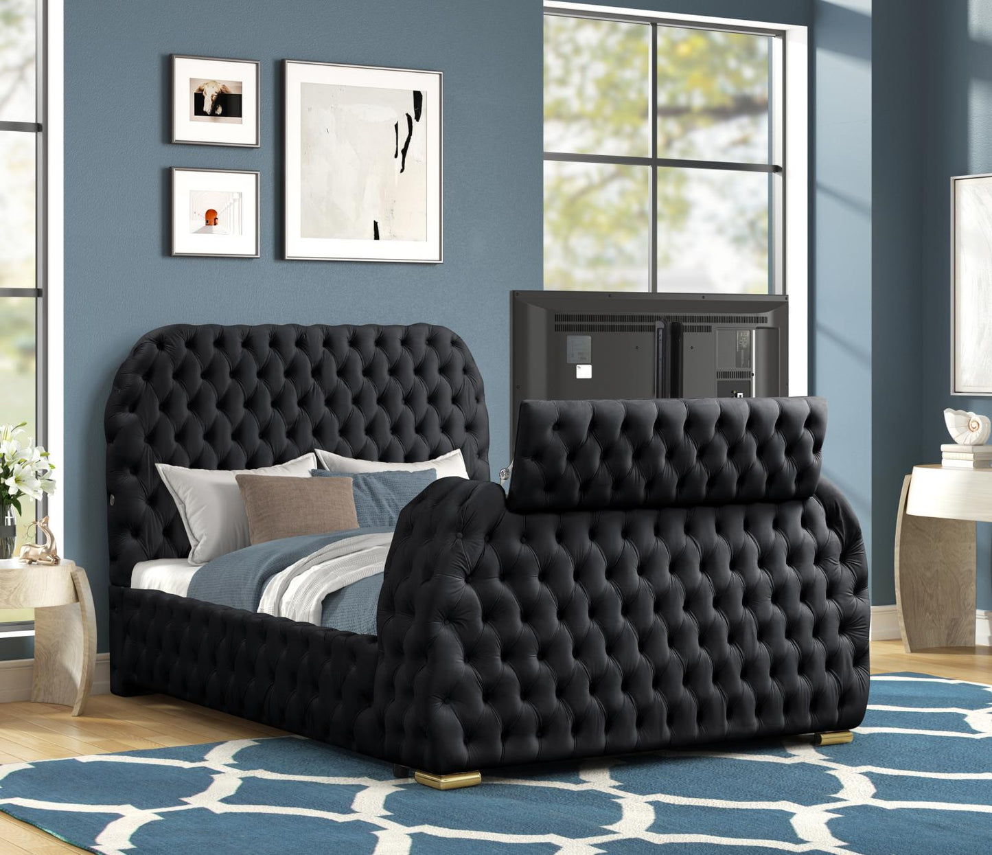 Future Platform Bed In Gray