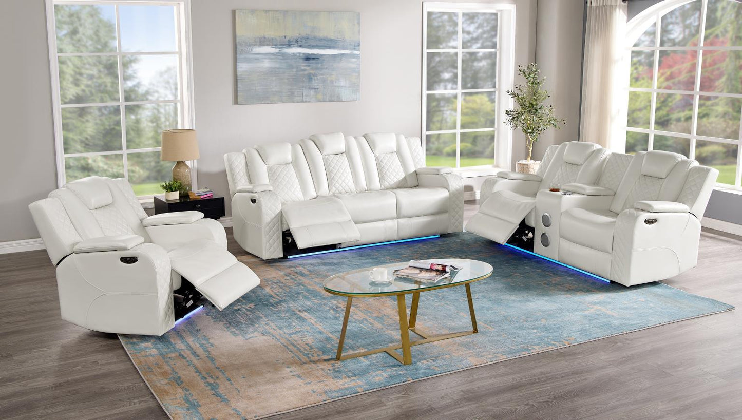 Titan White Power Reclining Set
