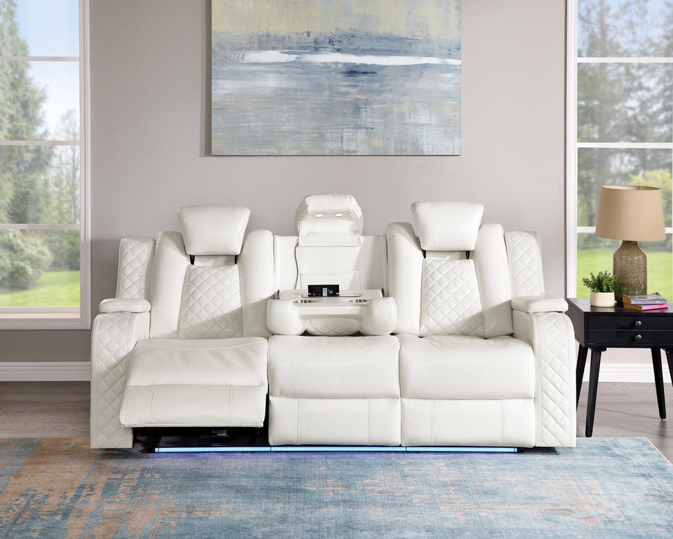 Titan White Power Reclining Set