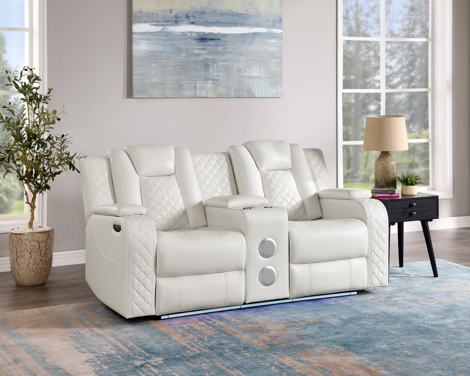 Titan White Power Reclining Set