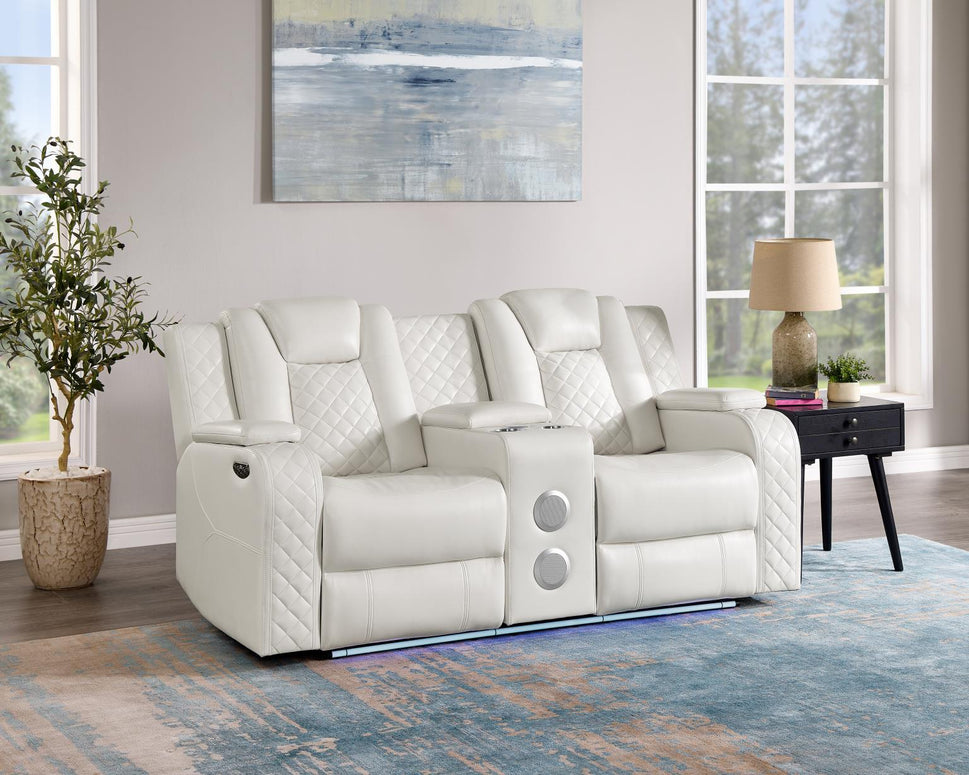 Titan White Power Reclining Set