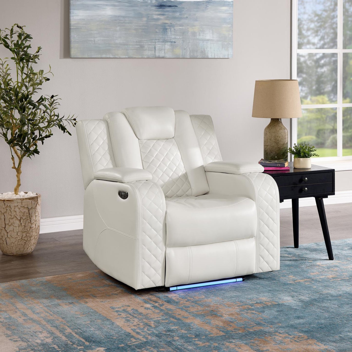 Titan White Power Reclining Set