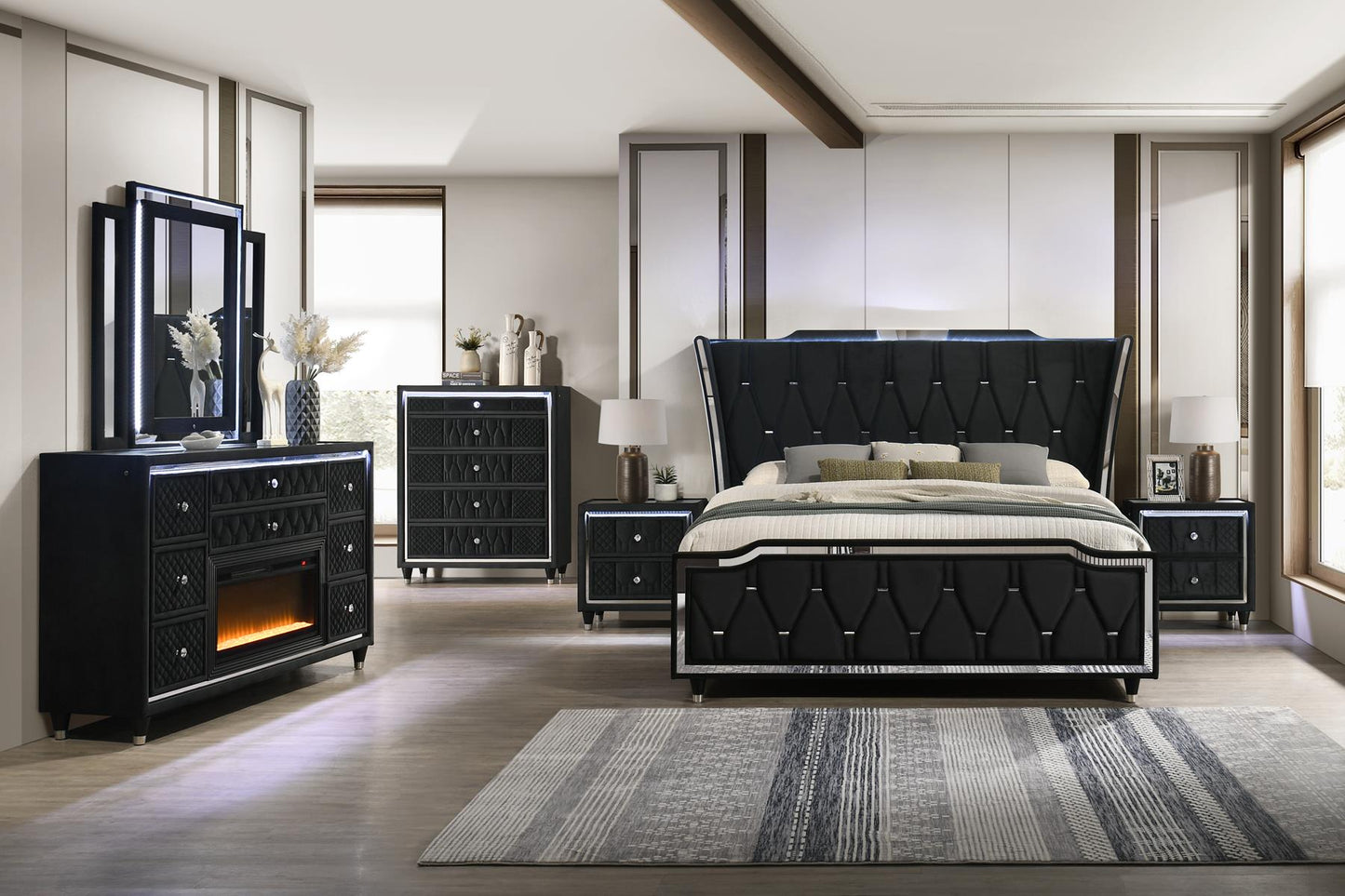 Crystal Peaks 5 piece Bedroom Set