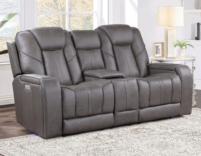 Daniel 3-Piece Triple Power Home Theater Immersive Entertainment Leather Reclining Set