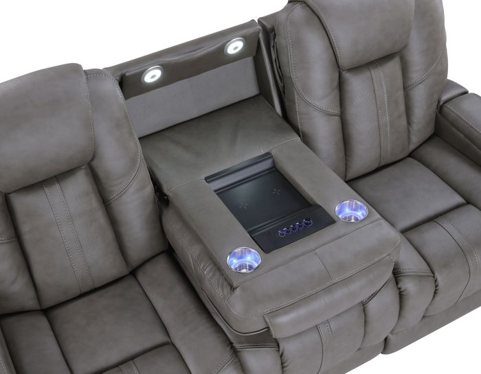 Daniel 3-Piece Triple Power Home Theater Immersive Entertainment Leather Reclining Set