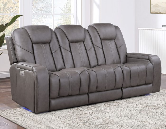 Daniel 3-Piece Triple Power Home Theater Immersive Entertainment Leather Reclining Set