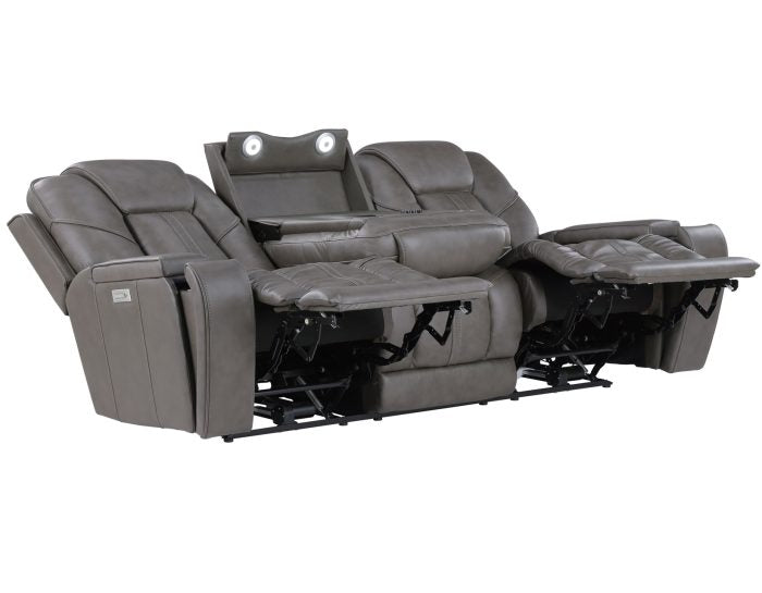 Daniel 3-Piece Triple Power Home Theater Immersive Entertainment Leather Reclining Set